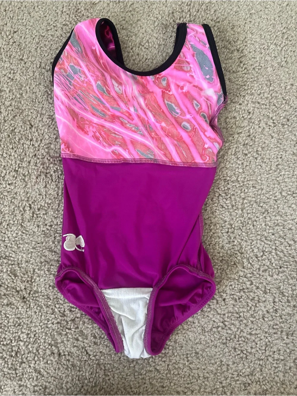 Gimnastics Leotard Girls Magenta & Neon Pink Active Leotard